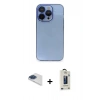 MARSİLYAN™- iPhone 13 Pro Max Kılıf Siluet Minimal Özel Seri - Siyah Bilvis Hayalet Cam Ekran Koruyucu + Pers Alüminyum Kamera Lens - LT
