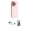 MARSİLYAN™- iPhone 13 Pro Max Kılıf Siluet Minimal Özel Seri - Siyah Bilvis Hayalet Cam Ekran Koruyucu + Pers Alüminyum Kamera Lens - GD