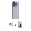 MARSİLYAN™- iPhone 13 Pro Max Kılıf Siluet Minimal Özel Seri - Siyah Bilvis Hayalet Cam Ekran Koruyucu + Pers Alüminyum Kamera Lens - LT