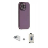 MARSİLYAN™- iPhone 13 Pro Max Kılıf Siluet Minimal Özel Seri - Siyah Bilvis Hayalet Cam Ekran Koruyucu + Pers Alüminyum Kamera Lens - SABE