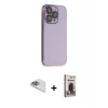 MARSİLYAN™- iPhone 13 Pro Max Kılıf Siluet Minimal Özel Seri - Siyah Bilvis Hayalet Cam Ekran Koruyucu + Pers Alüminyum Kamera Lens - SABE