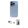 MARSİLYAN™- iPhone 13 Pro Max Kılıf Siluet Minimal Özel Seri - Siyah Bilvis Hayalet Cam Ekran Koruyucu + Pers Alüminyum Kamera Lens - KI