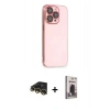 MARSİLYAN™- iPhone 13 Pro Max Kılıf Siluet Minimal Özel Seri - Siyah Bilvis Hayalet Cam Ekran Koruyucu + Raze Metal Kamera Lens - GD