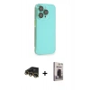 MARSİLYAN™- iPhone 13 Pro Max Kılıf Siluet Minimal Özel Seri - Siyah Bilvis Hayalet Cam Ekran Koruyucu + Raze Metal Kamera Lens - GD