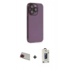 MARSİLYAN™- iPhone 13 Pro Max Kılıf Siluet Minimal Özel Seri - Siyah Bilvis Hayalet Cam Ekran Koruyucu + Rainbow Kamera Lens Koruma Cam - KI