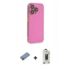 MARSİLYAN™- iPhone 13 Pro Max Kılıf Siluet Minimal Özel Seri - Siyah Bilvis Hayalet Cam Ekran Koruyucu + Shine Kamera Lens Koruma Cam - PE