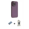MARSİLYAN™- iPhone 13 Pro Max Kılıf Siluet Minimal Özel Seri - Siyah Bilvis Hayalet Cam Ekran Koruyucu + Shine Kamera Lens Koruma Cam - PE