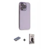 MARSİLYAN™- iPhone 13 Pro Max Kılıf Siluet Minimal Özel Seri - Siyah Bilvis Hayalet Cam Ekran Koruyucu + Renkli Kamera Lens Koruma Cam - SI