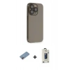 MARSİLYAN™- iPhone 13 Pro Max Kılıf Siluet Minimal Özel Seri - Siyah Bilvis Hayalet Cam Ekran Koruyucu + Shine Kamera Lens Koruma Cam - PE