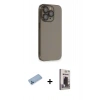 MARSİLYAN™- iPhone 13 Pro Max Kılıf Siluet Minimal Özel Seri - Siyah Bilvis Hayalet Cam Ekran Koruyucu + Shine Kamera Lens Koruma Cam - MI