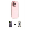 MARSİLYAN™- iPhone 13 Pro Max Kılıf Siluet Minimal Özel Seri - Siyah Bilvis Hayalet Cam Ekran Koruyucu + Yeşil Neon Fosforlu Kamera Lens