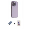 MARSİLYAN™- iPhone 13 Pro Max Kılıf Siluet Minimal Özel Seri - Siyah Joko 5D Cam + Açık Yeşil Metal Kamera Lens Koruma Cam