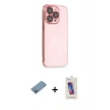 MARSİLYAN™- iPhone 13 Pro Max Kılıf Siluet Minimal Özel Seri - Siyah Joko 5D Cam + Shine Kamera Lens Koruma Cam - GI
