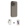 MARSİLYAN™- iPhone 13 Pro Max Kılıf Siluet Minimal Özel Seri - Siyah Joko 5D Cam + Shine Kamera Lens - GD