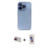 MARSİLYAN™- iPhone 13 Pro Max Kılıf Siluet Minimal Özel Seri - Siyah Joko 5D Cam + Rainbow Kamera Lens Koruma Cam - KI