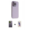 MARSİLYAN™- iPhone 13 Pro Max Kılıf Siluet Minimal Özel Seri - Siyah Joko 5D Cam + Neon Fosforlu Kamera Lens - YL