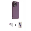 MARSİLYAN™- iPhone 13 Pro Max Kılıf Siluet Minimal Özel Seri - Siyah Joko 5D Cam + Pers Alüminyum Kamera Lens - GI