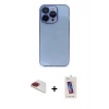 MARSİLYAN™- iPhone 13 Pro Max Kılıf Siluet Minimal Özel Seri - Siyah Joko 5D Cam + Pers Alüminyum Kamera Lens - KI