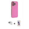 MARSİLYAN™- iPhone 13 Pro Max Kılıf Siluet Minimal Özel Seri - Siyah Joko 5D Cam + Pers Alüminyum Kamera Lens - SABE