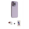 MARSİLYAN™- iPhone 13 Pro Max Kılıf Siluet Minimal Özel Seri - Siyah Joko 5D Cam + Pers Alüminyum Kamera Lens - KI