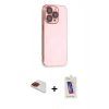 MARSİLYAN™- iPhone 13 Pro Max Kılıf Siluet Minimal Özel Seri - Siyah Joko 5D Cam + Pers Alüminyum Kamera Lens - KI