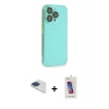 MARSİLYAN™- iPhone 13 Pro Max Kılıf Siluet Minimal Özel Seri - Siyah Joko 5D Cam + Pers Alüminyum Kamera Lens - LT
