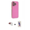 MARSİLYAN™- iPhone 13 Pro Max Kılıf Siluet Minimal Özel Seri - Siyah Joko 5D Cam + Pers Alüminyum Kamera Lens - KI