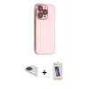 MARSİLYAN™- iPhone 13 Pro Max Kılıf Siluet Minimal Özel Seri - Siyah Joko 5D Cam + Pers Alüminyum Kamera Lens - LT
