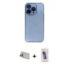 MARSİLYAN™- iPhone 13 Pro Max Kılıf Siluet Minimal Özel Seri - Siyah Joko 5D Cam + Rainbow Kamera Lens Koruma Cam - BZ