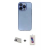 MARSİLYAN™- iPhone 13 Pro Max Kılıf Siluet Minimal Özel Seri - Siyah Joko 5D Cam + Rainbow Kamera Lens Koruma Cam - MR