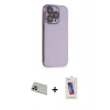 MARSİLYAN™- iPhone 13 Pro Max Kılıf Siluet Minimal Özel Seri - Siyah Joko 5D Cam + Rainbow Kamera Lens Koruma Cam - MR