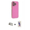 MARSİLYAN™- iPhone 13 Pro Max Kılıf Siluet Minimal Özel Seri - Siyah Joko 5D Cam + Rainbow Kamera Lens Koruma Cam - REGD