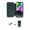 MARSİLYAN™- iPhone 13 Pro Max Kılıf Siluet Minimal Serisi - Şeffaf 360 Full Body Arka Koruyucu + Mavi Shine Kamera Lens Koruma Cam