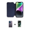MARSİLYAN™- iPhone 13 Pro Max Kılıf Siluet Minimal Serisi - Şeffaf 360 Full Body Arka Koruyucu + Neon Fosforlu Kamera Lens - MI