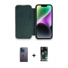 MARSİLYAN™- iPhone 13 Pro Max Kılıf Siluet Minimal Serisi - Şeffaf 360 Full Body Arka Koruyucu + Neon Fosforlu Kamera Lens - MI