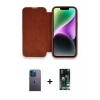 MARSİLYAN™- iPhone 13 Pro Max Kılıf Siluet Minimal Serisi - Şeffaf 360 Full Body Arka Koruyucu + Neon Fosforlu Kamera Lens - MI