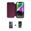 MARSİLYAN™- iPhone 13 Pro Max Kılıf Siluet Minimal Serisi - Şeffaf 360 Full Body Arka Koruyucu + Neon Fosforlu Kamera Lens - MI