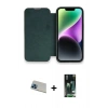 MARSİLYAN™- iPhone 13 Pro Max Kılıf Siluet Minimal Serisi - Şeffaf 360 Full Body Arka Koruyucu + Rainbow Kamera Lens Koruma Cam - MI