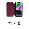 MARSİLYAN™- iPhone 13 Pro Max Kılıf Siluet Minimal Serisi - Şeffaf Maxco Cam Ekran Koruyucu + Pers Alüminyum Kamera Lens - KI