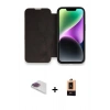 MARSİLYAN™- iPhone 13 Pro Max Kılıf Siluet Minimal Serisi - Şeffaf Maxco Cam Ekran Koruyucu + Pers Alüminyum Kamera Lens - GI