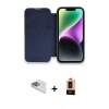 MARSİLYAN™- iPhone 13 Pro Max Kılıf Siluet Minimal Serisi - Şeffaf Maxco Cam Ekran Koruyucu + Pers Alüminyum Kamera Lens - SABE