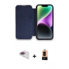 MARSİLYAN™- iPhone 13 Pro Max Kılıf Siluet Minimal Serisi - Şeffaf Maxco Cam Ekran Koruyucu + Pers Alüminyum Kamera Lens - GI