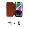 MARSİLYAN™- iPhone 13 Pro Max Kılıf Siluet Minimal Serisi - Şeffaf Maxco Cam Ekran Koruyucu + Pers Alüminyum Kamera Lens - LT