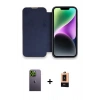MARSİLYAN™- iPhone 13 Pro Max Kılıf Siluet Minimal Serisi - Şeffaf Maxco Cam Ekran Koruyucu + Yeşil Neon Fosforlu Kamera Lens
