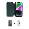 MARSİLYAN™- iPhone 13 Pro Max Kılıf Siluet Minimal Serisi - Şeffaf Pasifik Cam Ekran Koruyucu + Beyaz Neon Fosforlu Kamera Lens