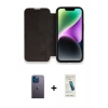 MARSİLYAN™- iPhone 13 Pro Max Kılıf Siluet Minimal Serisi - Şeffaf Pasifik Cam Ekran Koruyucu + Mavi Neon Fosforlu Kamera Lens