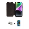 MARSİLYAN™- iPhone 13 Pro Max Kılıf Siluet Minimal Serisi - Siyah 18D Cam Ekran Koruyucu + Beyaz Rainbow Kamera Lens Koruma Cam
