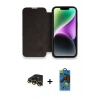 MARSİLYAN™- iPhone 13 Pro Max Kılıf Siluet Minimal Serisi - Siyah 18D Cam Ekran Koruyucu + Raze Metal Kamera Lens - GD