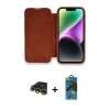 MARSİLYAN™- iPhone 13 Pro Max Kılıf Siluet Minimal Serisi - Siyah 18D Cam Ekran Koruyucu + Raze Metal Kamera Lens - GD