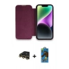 MARSİLYAN™- iPhone 13 Pro Max Kılıf Siluet Minimal Serisi - Siyah 18D Cam Ekran Koruyucu + Raze Metal Kamera Lens - GD